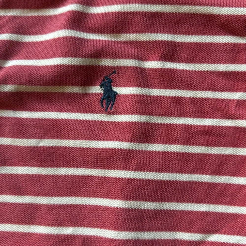 Two Ralph Lauren Polos, Black and Pink stripe, both size XL